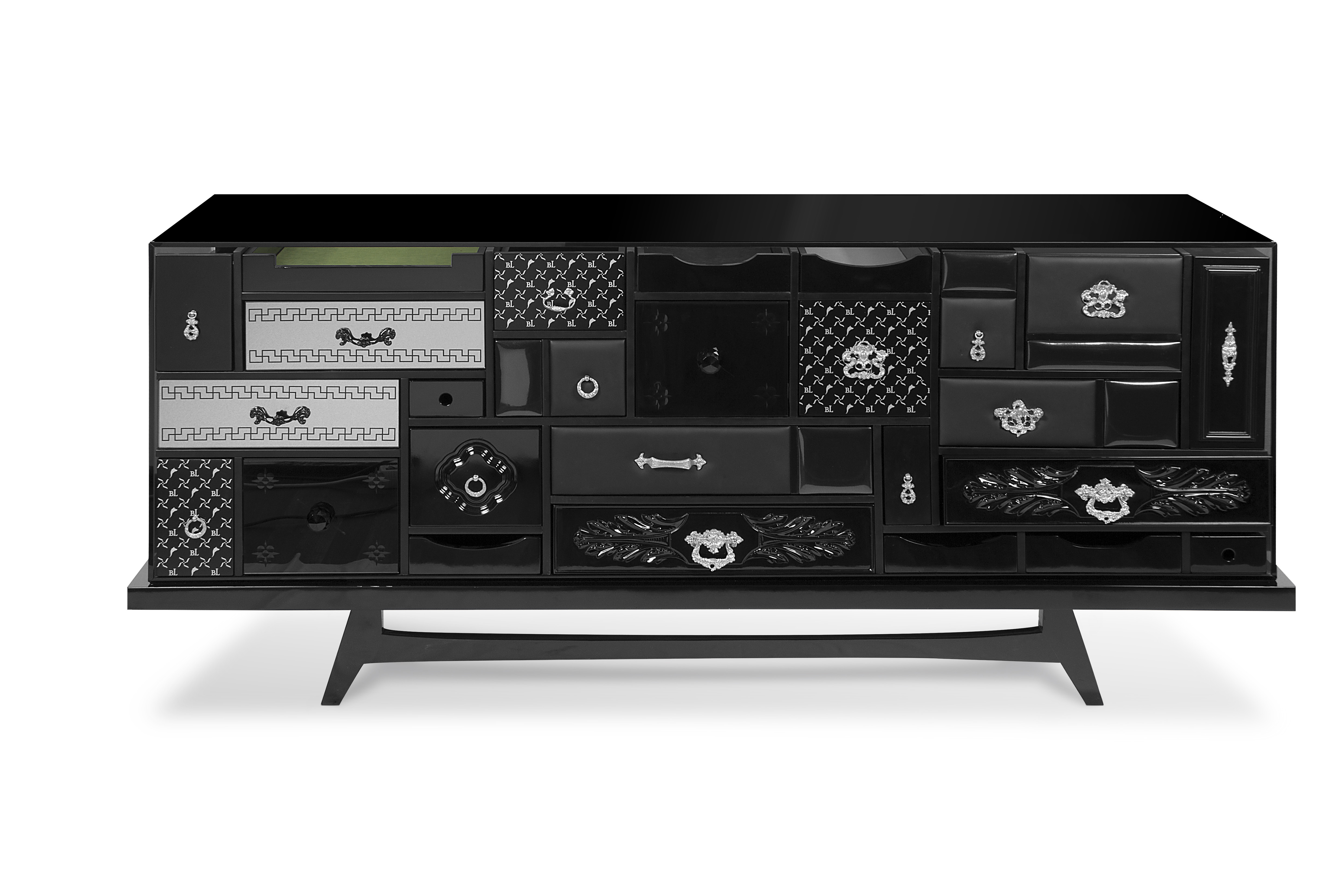 MONDRIAN BLACK SIDEBOARD