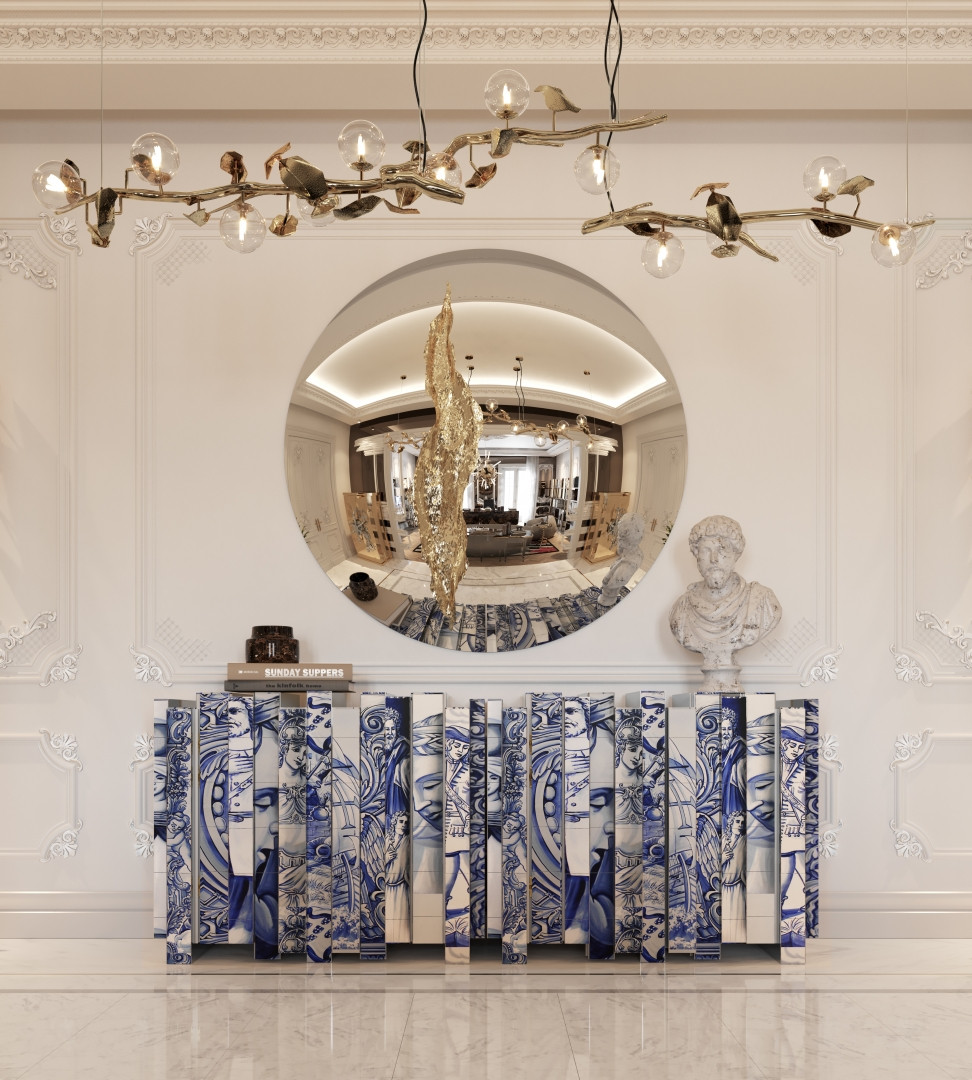 Entryway of Hand-Painted TIles