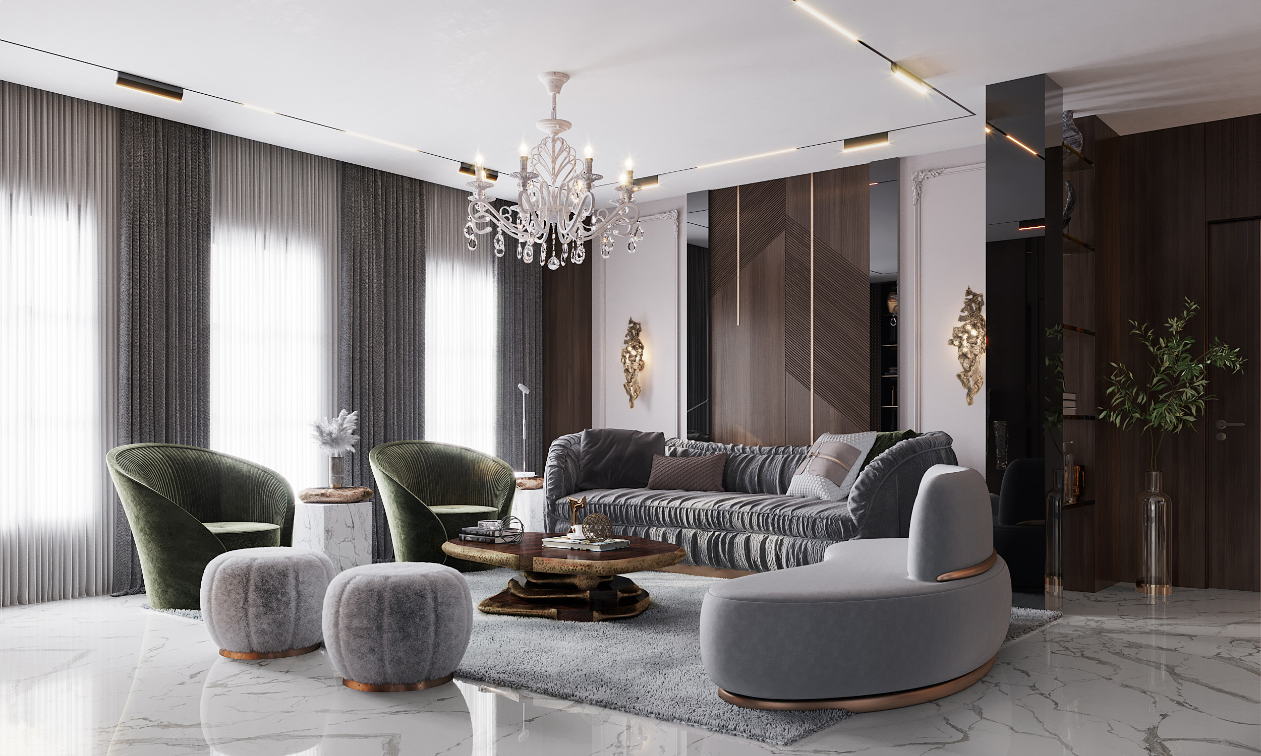 Soft and Rich Living Room