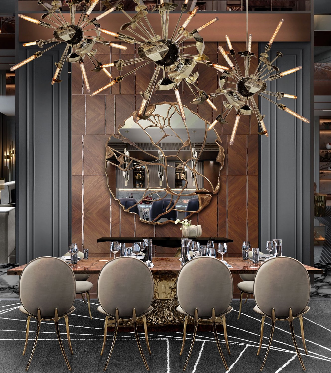 dining room - $8,5 MILLION MODERN CLASSIC VILLA