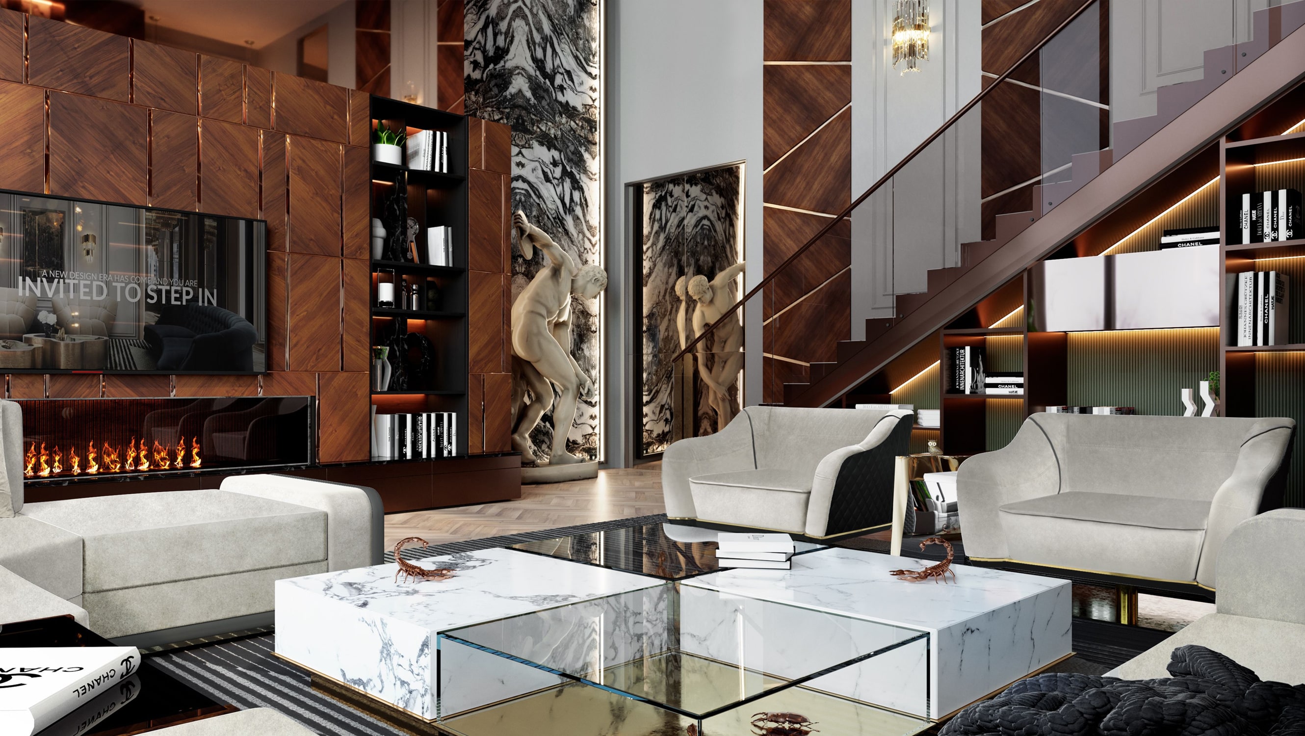 living room - $8,5 MILLION MODERN CLASSIC VILLA