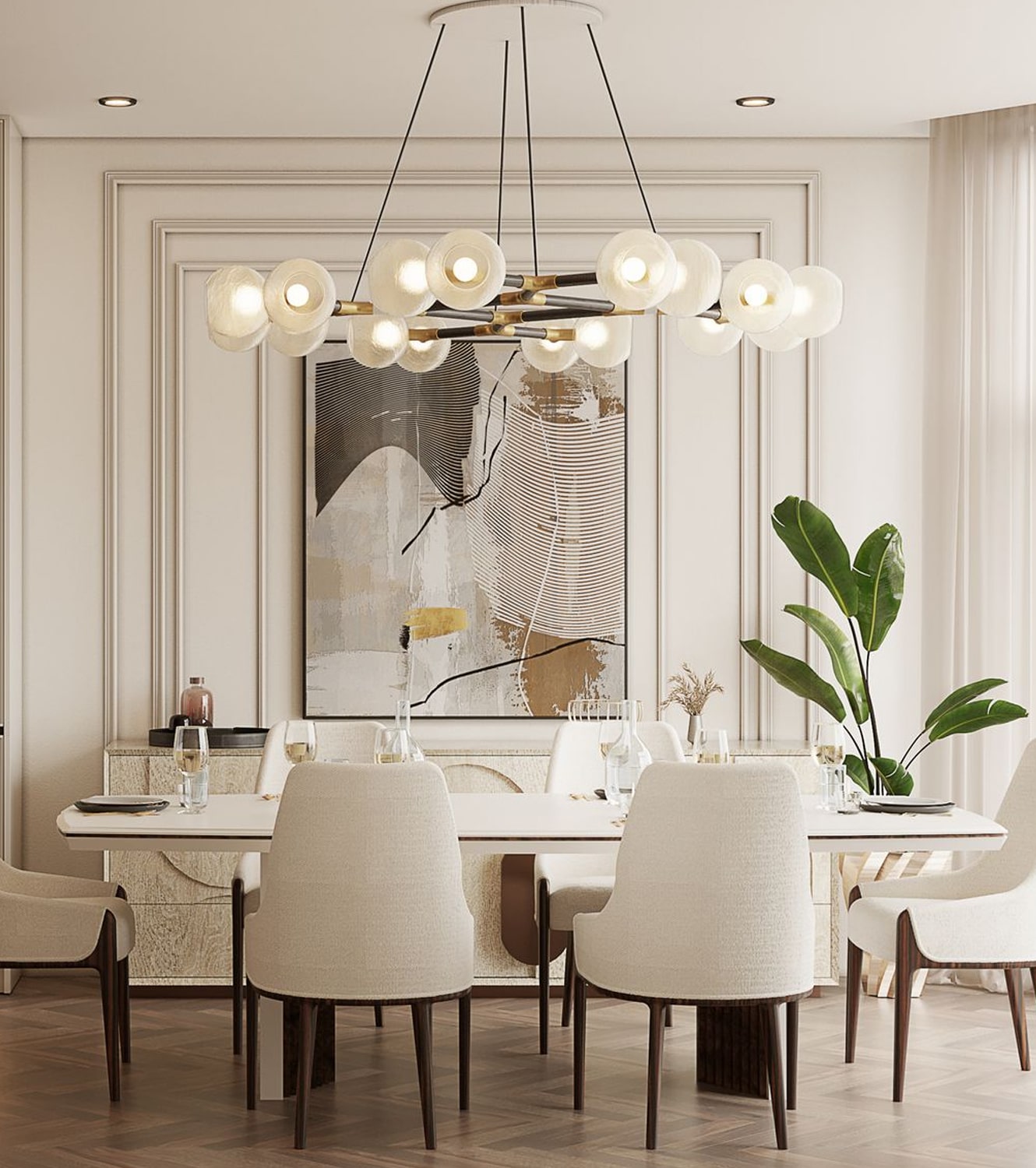 dining room - AN EXCEPTIONAL CONTEMPORARY MODERN 16 MILLION PENTHOUSE IN MONACO