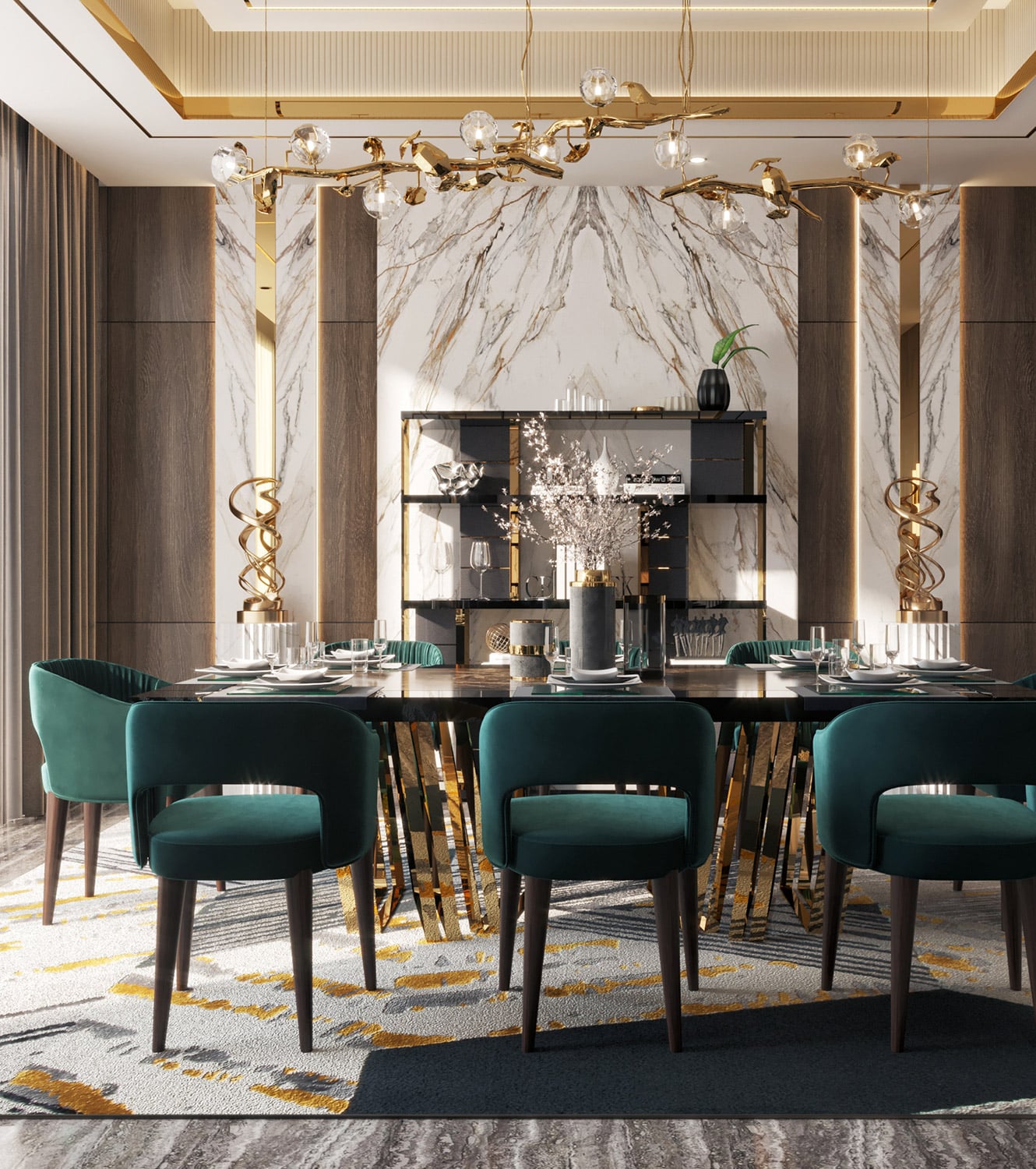 dining room - HIGH-END CONTEMPORARY CONDO IN LOS ANGELES