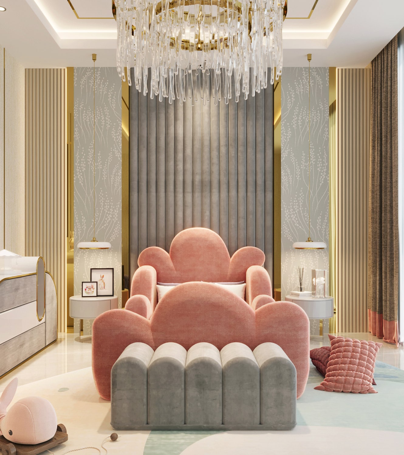 girls bedroom - HIGH-END CONTEMPORARY CONDO IN LOS ANGELES