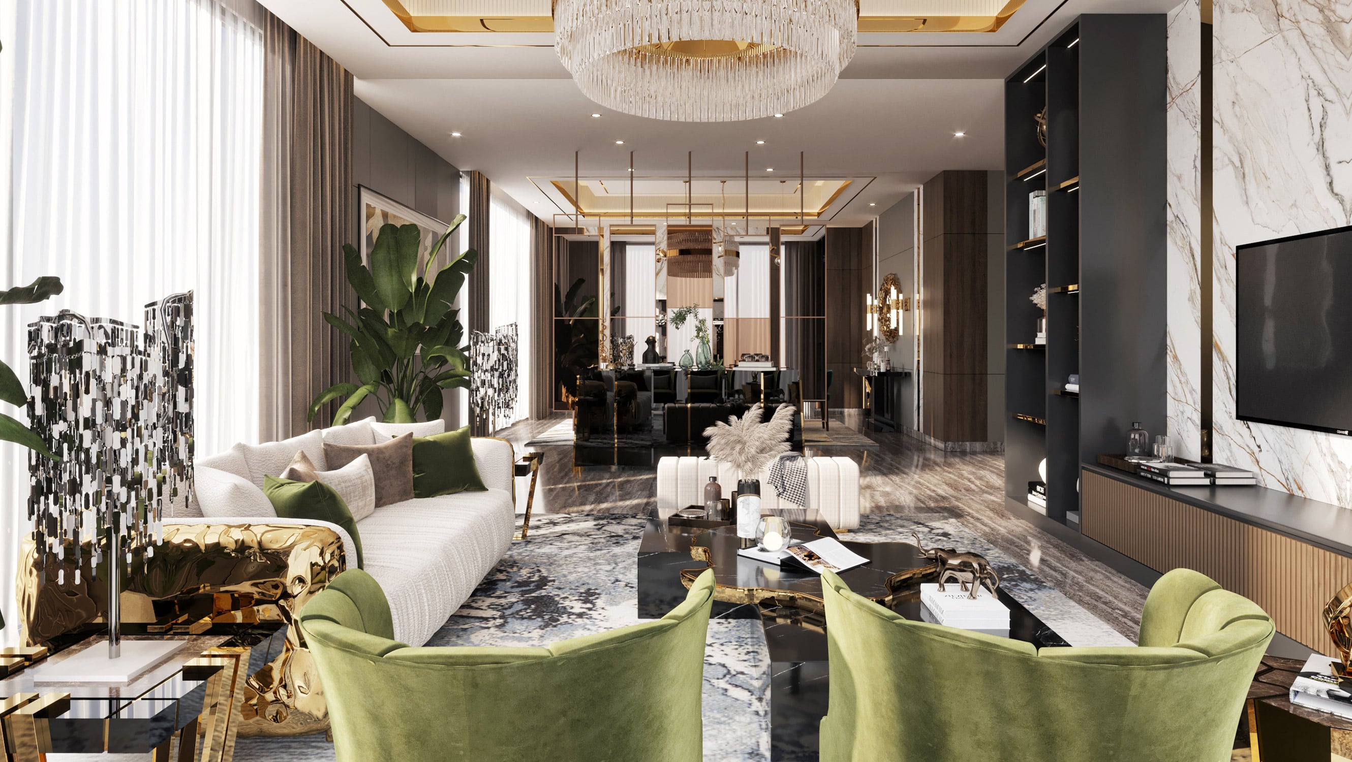 living room - HIGH-END CONTEMPORARY CONDO IN LOS ANGELES