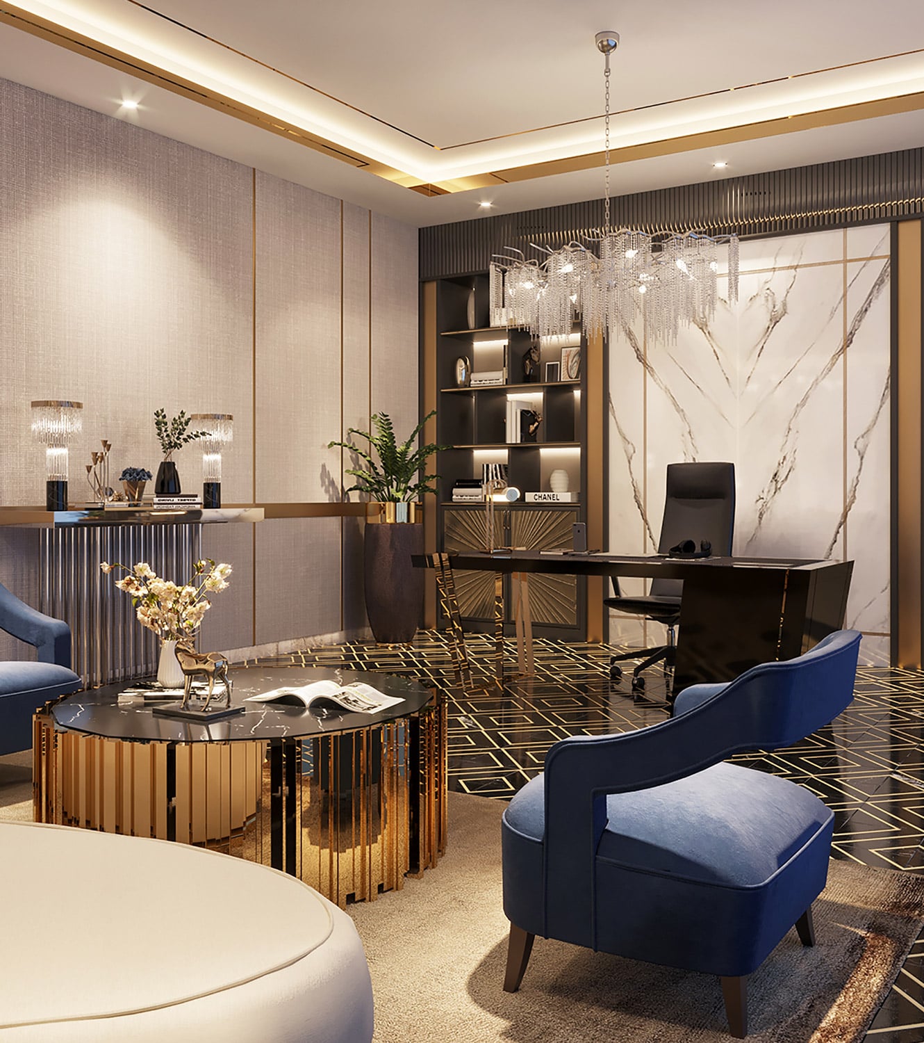 office - HIGH-END CONTEMPORARY CONDO IN LOS ANGELES