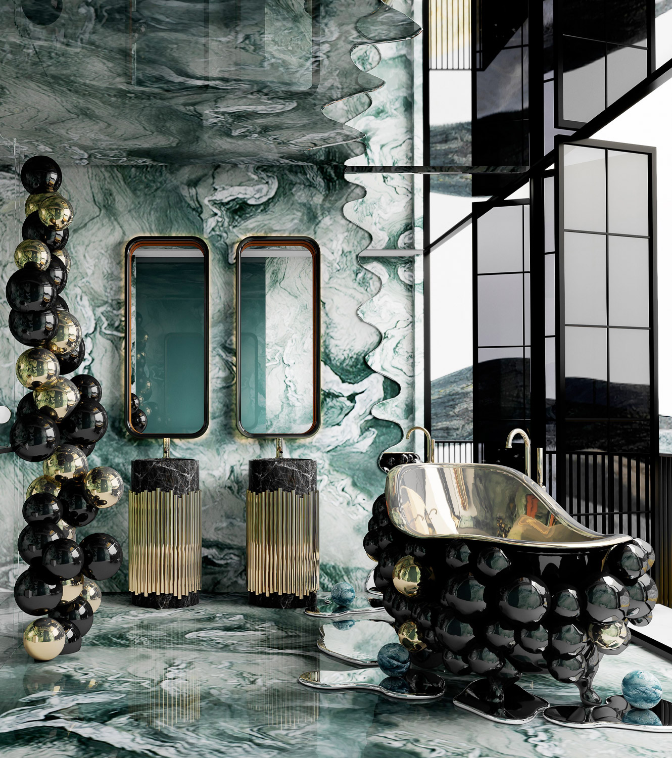 master bathroom - MULTI-MILLION ECLECTIC TOWNHOUSE
IN HONG KONG