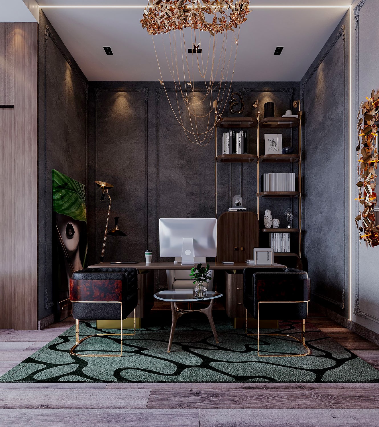 office - OPULENT MODERN CLASSIC VILLA IN RIYADH