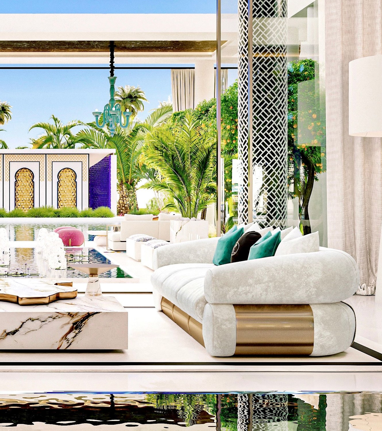 living room - THE PALACE: AN ECLECTIC OASIS IN SAUDI ARABIA
